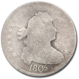 1805 Draped Bust Quarter AG Details (Holed) 1805 Draped Bust Quarter AG Details (Holed)